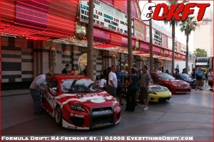 FD cars lined up on Fremont Street